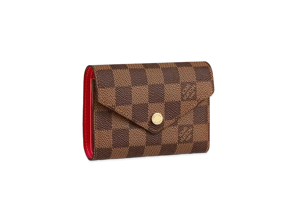 Louis Vuitton Victorine Wallet Damier Ebene "Red"