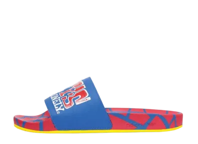Tony's Chocolonely × adidas Adilette "Bluebird/Vivid Red/Footwear White"