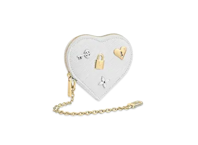 Louis Vuitton Epi Love Lock Portemonne Coeur "Blanc"
