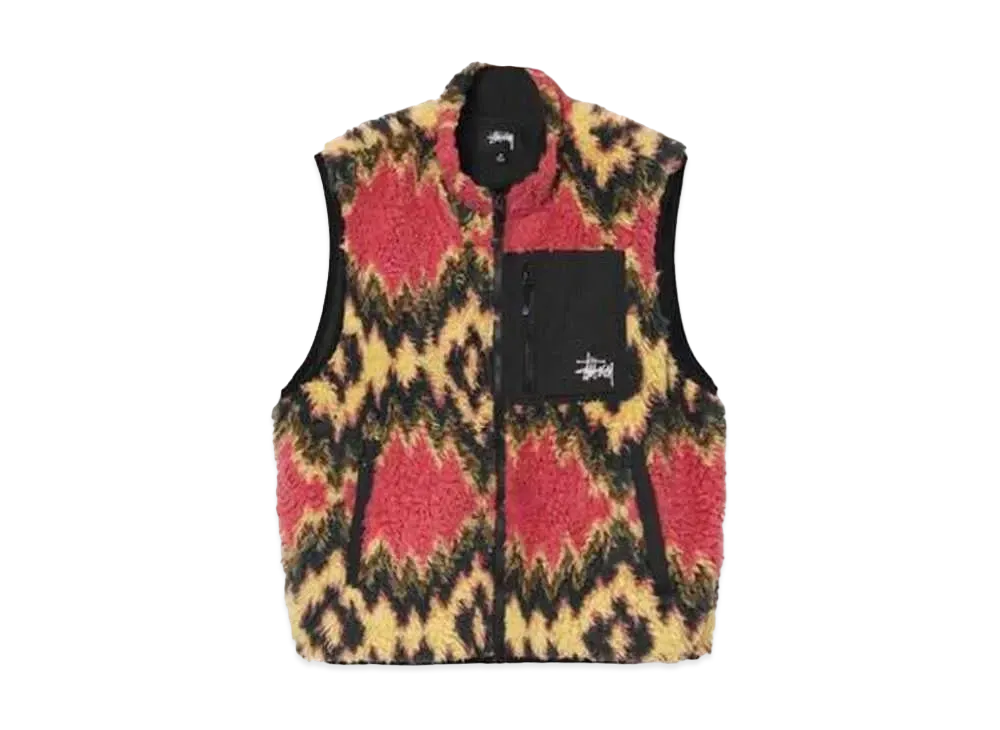 Stussy Fillmore Sherpa Vest "Multicolor"