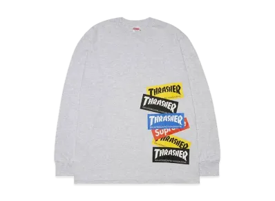 Supreme / Thrasher® Multi Logo L/S Tee "Ash Grey"