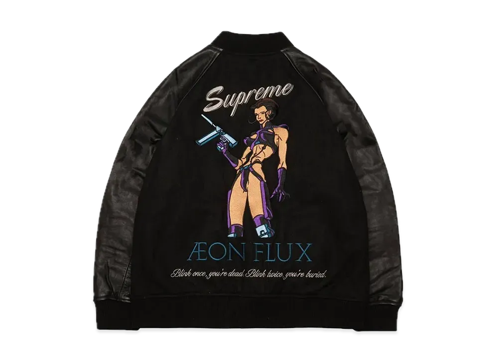 Supreme Aeon Flux Varsity Jacket "Black"