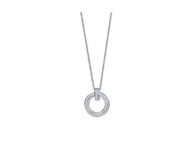 Tiffany & Co. T T1 Circle Pendant 18K "White Gold"
