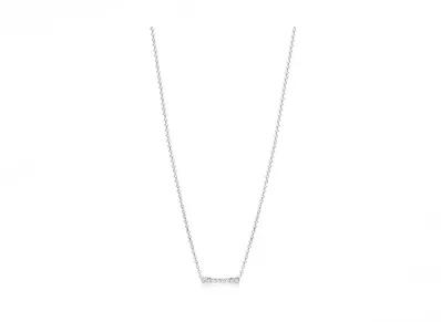 Tiffany & Co. Fleur de Lis Key Bar Pendant "Silver"