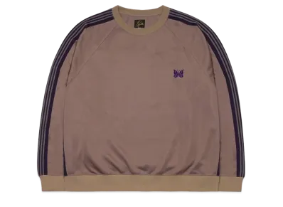 Needles TRACK CREW NECK SHIRT - POLY SMOOTH "Brown"