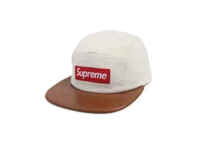 Supreme Denim Leather Visor "Natural"