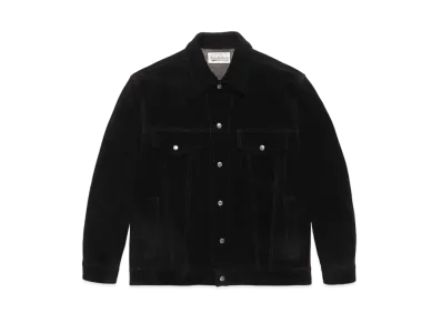 WACKO MARIA Suede Leather Trucker Jacket #1 "Black"