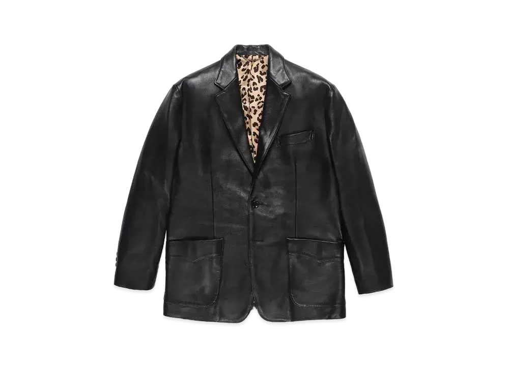 WACKO MARIA Leather Single Breasted Jacket "Black"