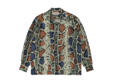 WACKO MARIA Python Open Collar Shirt "Green"
