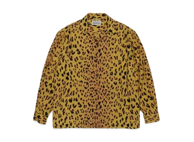 WACKO MARIA Leopard Open Collar Shirt "Yellow"