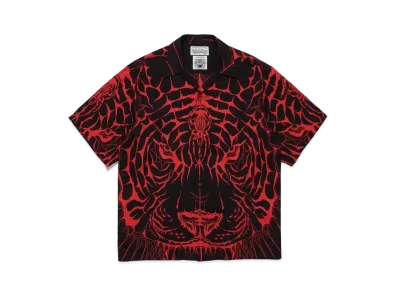 WACKO MARIA Wolf`s Head / Hawaiian Shirt "Black"