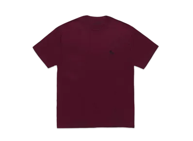 WACKO MARIA Embroidery Crew Neck T-Shirt "Burgundy"