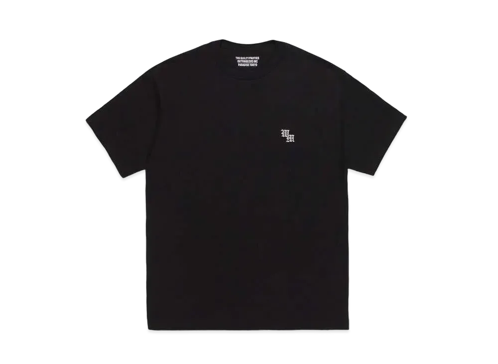 WACKO MARIA Embroidery Crew Neck T-Shirt "Black"