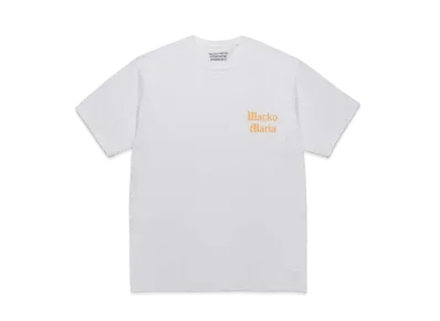 WACKO MARIA Crew Neck T-Shirt "White Orange"