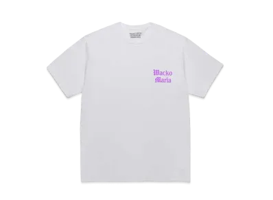 WACKO MARIA Crew Neck T-Shirt "White Purple"