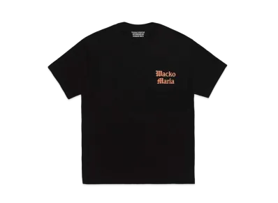 WACKO MARIA Crew Neck T-Shirt "Black Orange"