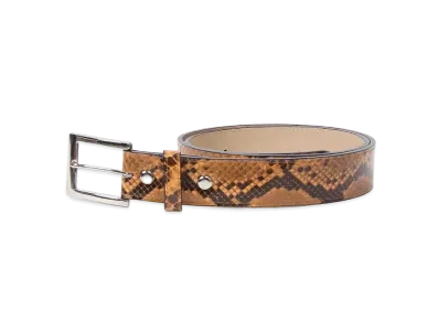 WACKO MARIA Python Leather Belt "Orange"