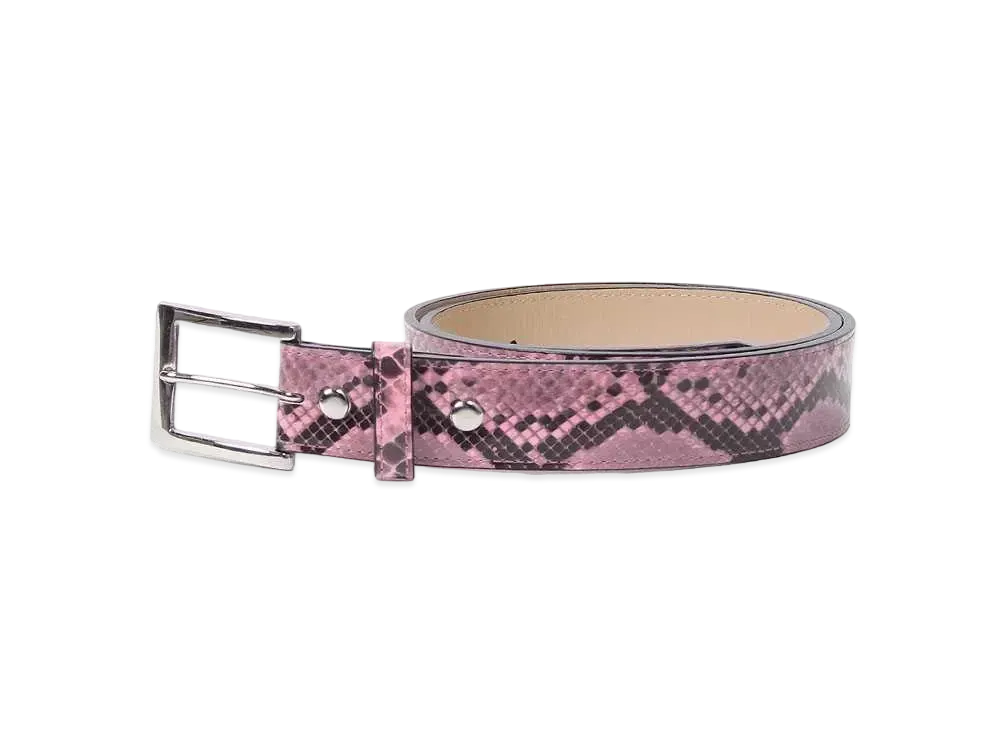 WACKO MARIA Python Leather Belt "Pink"