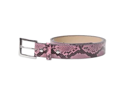 WACKO MARIA Python Leather Belt "Pink"