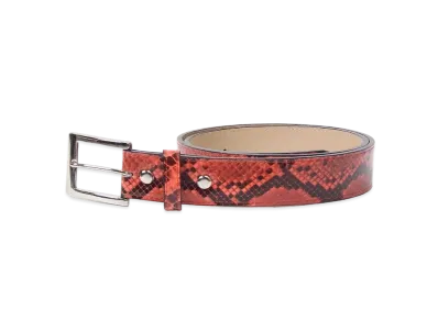 WACKO MARIA Python Leather Belt "Red"