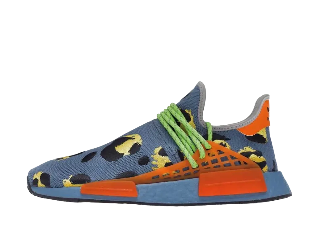 Pharrell Williams × adidas NMD Hu "Animal Print/Altered Blue"