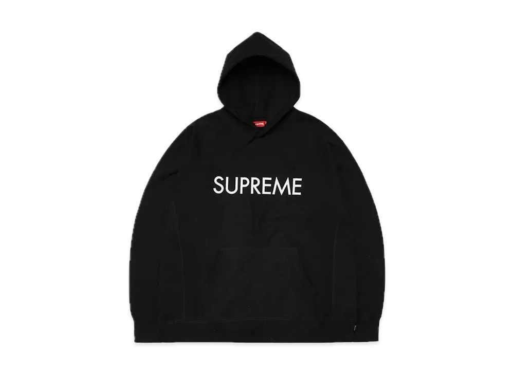 Supreme Capital Hooded Sweatshirt "Black"