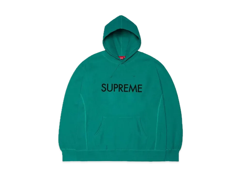 Supreme Capital Hooded Sweatshirt "Dark Aqua"