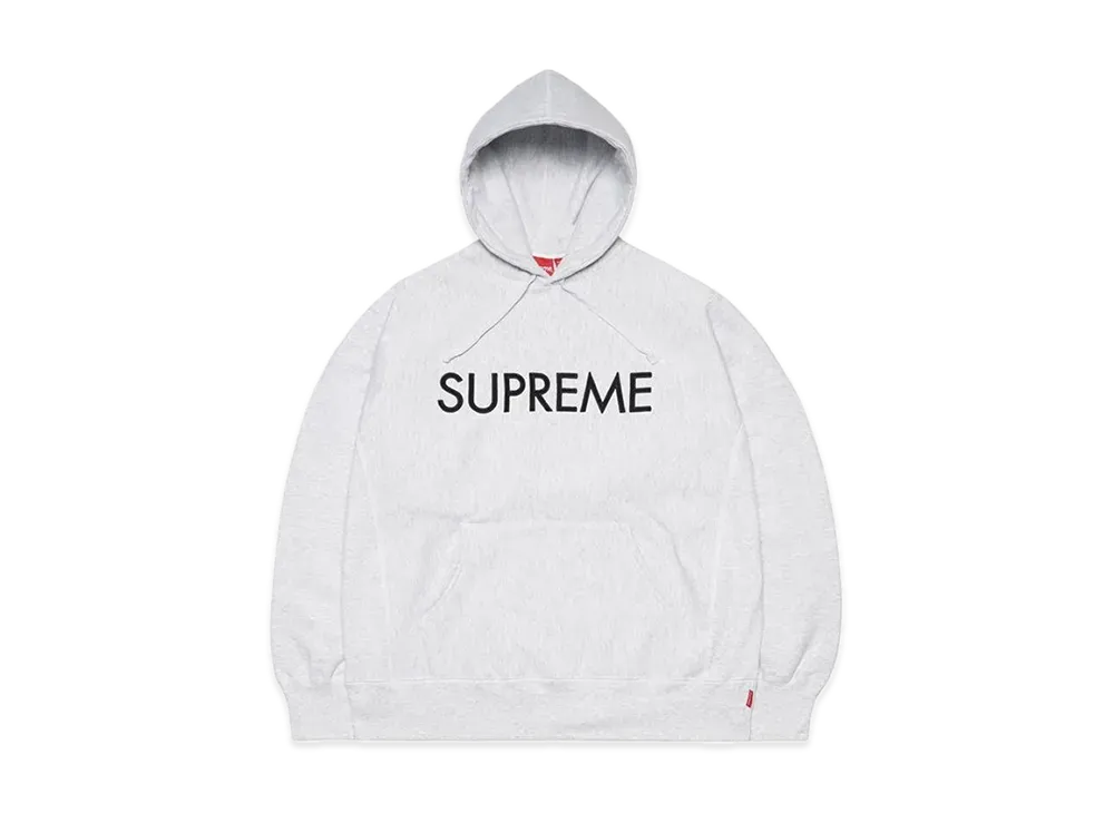 Supreme Capital Hooded Sweatshirt "Ash Grey"