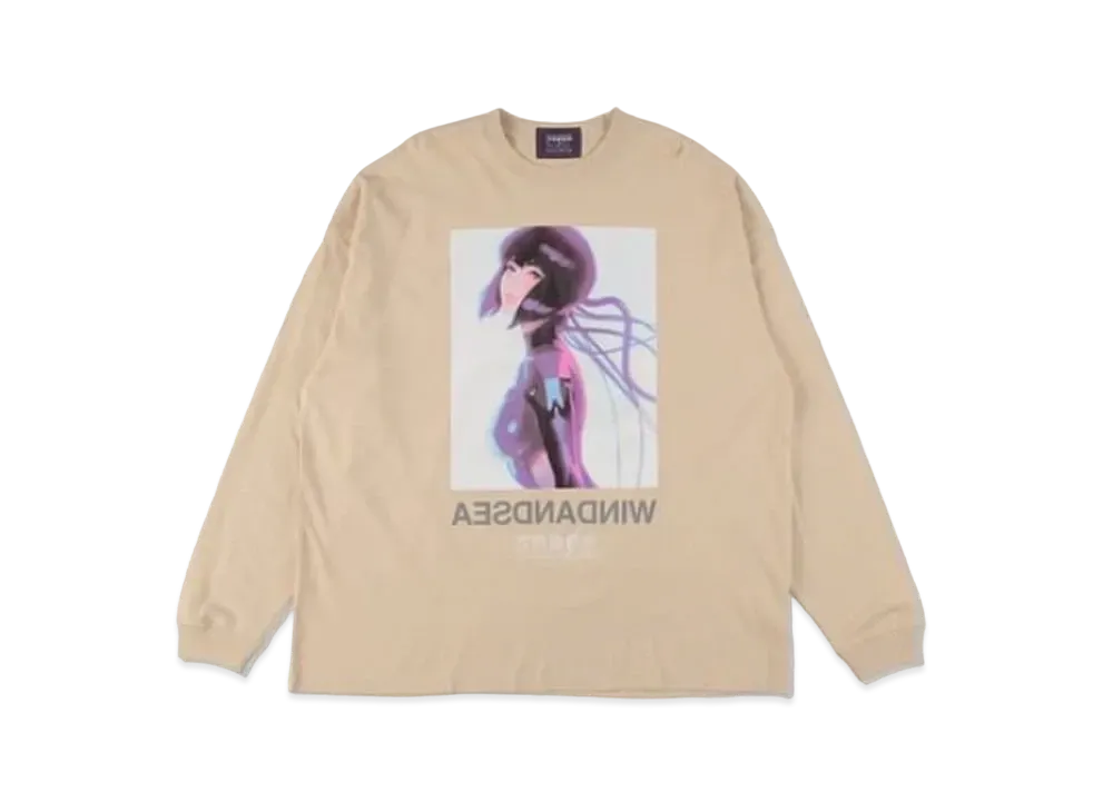 WIND AND SEA x Ghost In The Shell Sac_2045 Reflection L/S T Shirt "Beige"