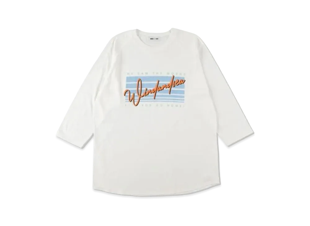 WIND AND SEA SEA Side Jog Rangan 3/4 Sleeve T Shirt "White"