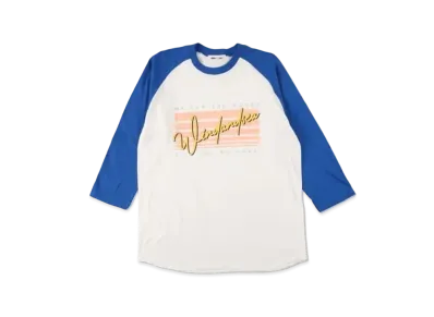 WIND AND SEA SEA Side Jog Rangan 3/4 Sleeve T Shirt "White Blue"
