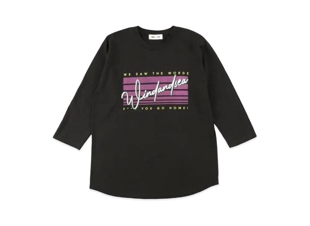 WIND AND SEA SEA Side Jog Rangan 3/4 Sleeve T Shirt "Black"