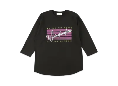 WIND AND SEA SEA Side Jog Rangan 3/4 Sleeve T Shirt "Black"