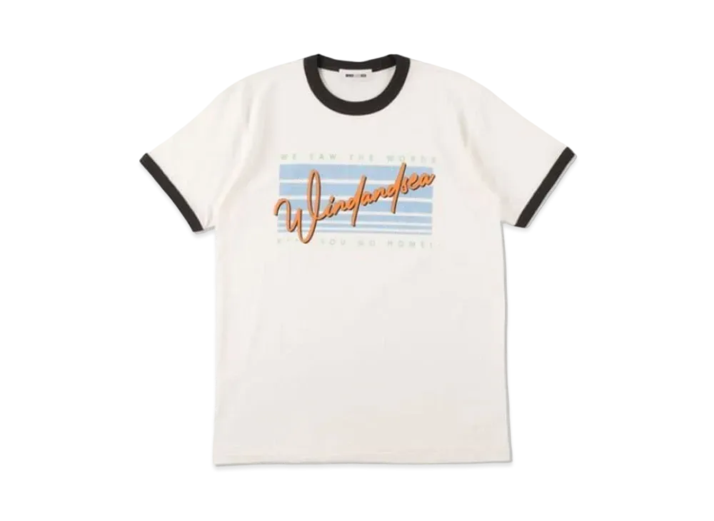 WIND AND SEA SEA Side Jog Ringer T Shirt "White Black"