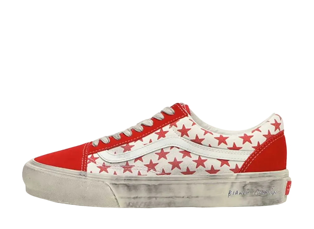 バンズ オールドスクール VLT LX "ストレスト レッド/ホワイト"