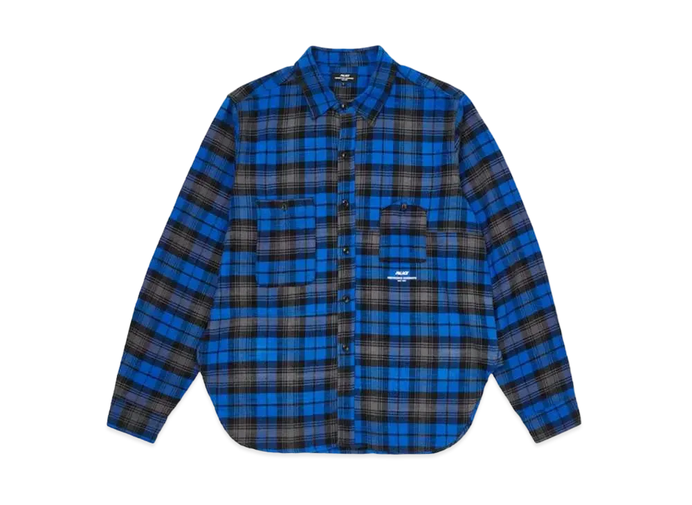 PALACE Engineered Garments Panel Check Work Shirt "Blue"