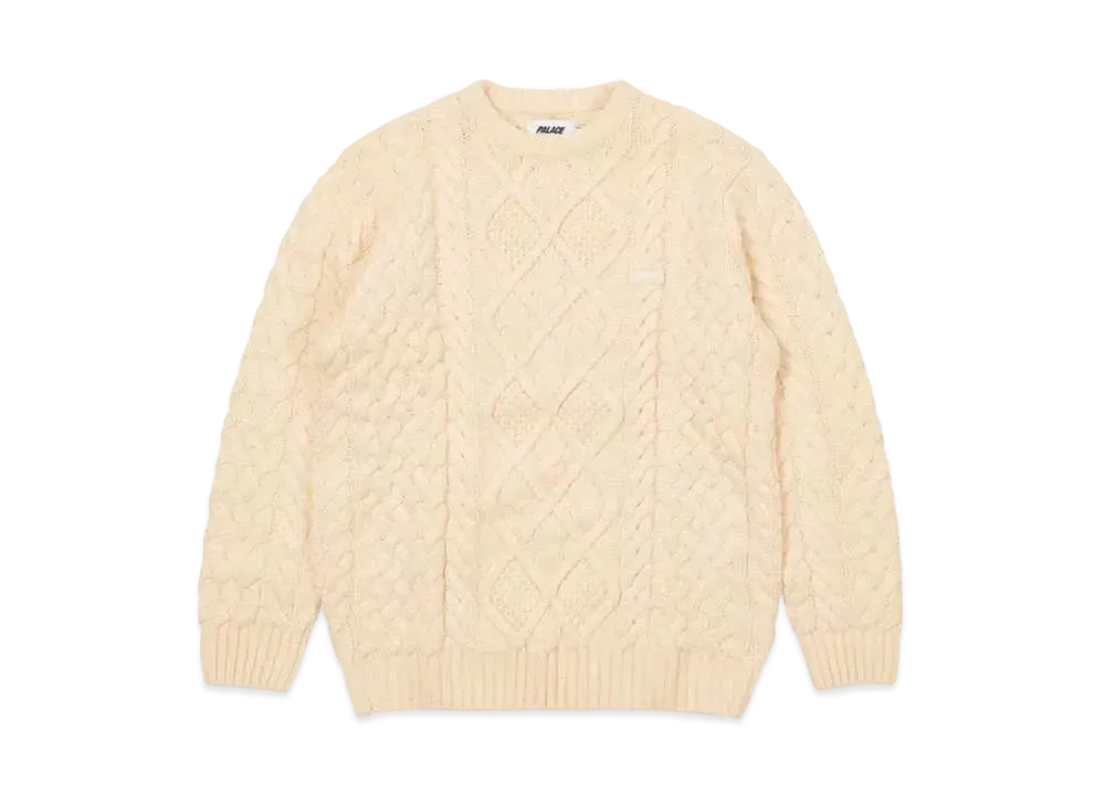 PALACE Cable Knit Neon "Ecru"