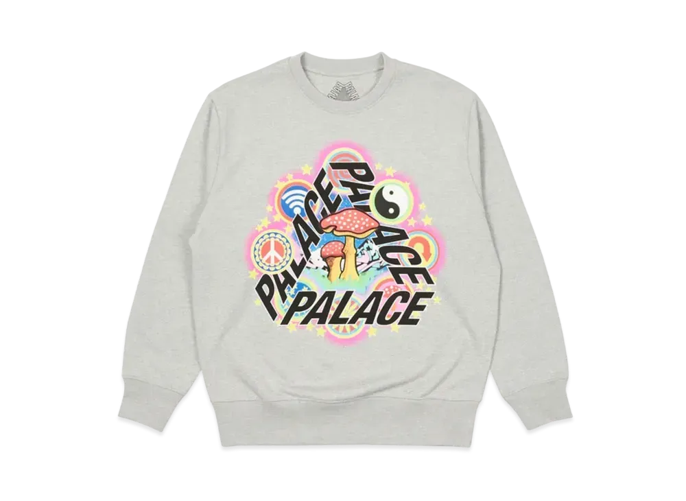 PALACE 5G Crew "Grey Marl"
