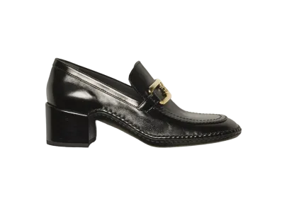 CHANEL Loafers Shiny Calfskin & Metal "Black"