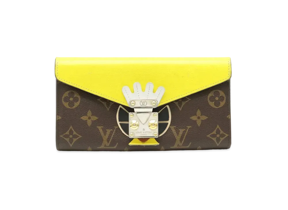 Louis Vuitton Sarah Wallet Tribal Mask Monogram "Jaune"
