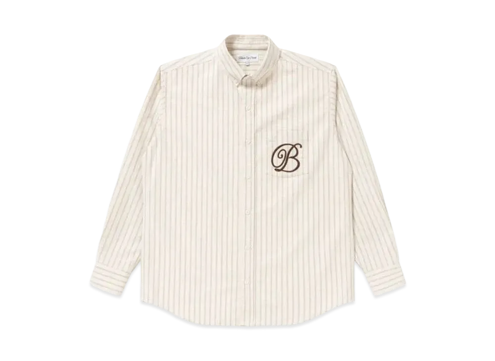 BlackEyePatch B Emblem Striped SHirt "Beige"