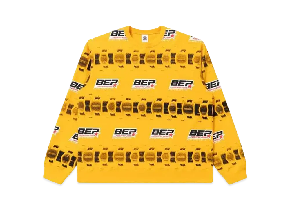 BlackEyePatch BEP Jeans Tire Bordered Crewsweat "Yellow"