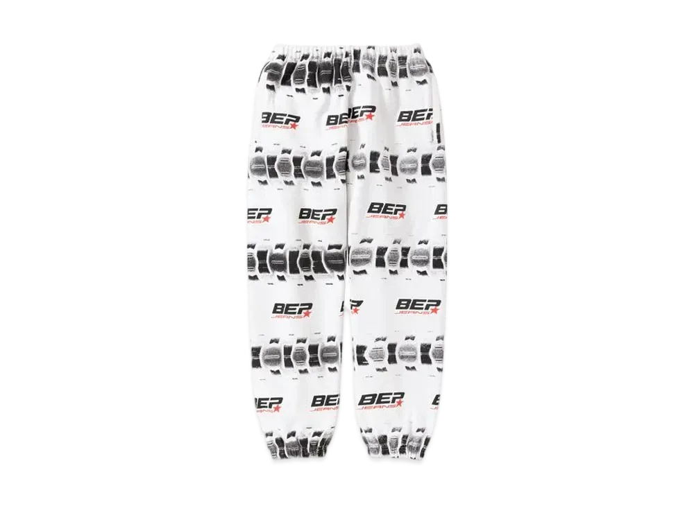 BlackEyePatch BEP Jeans Tire Bordered Sweat Pants "White"