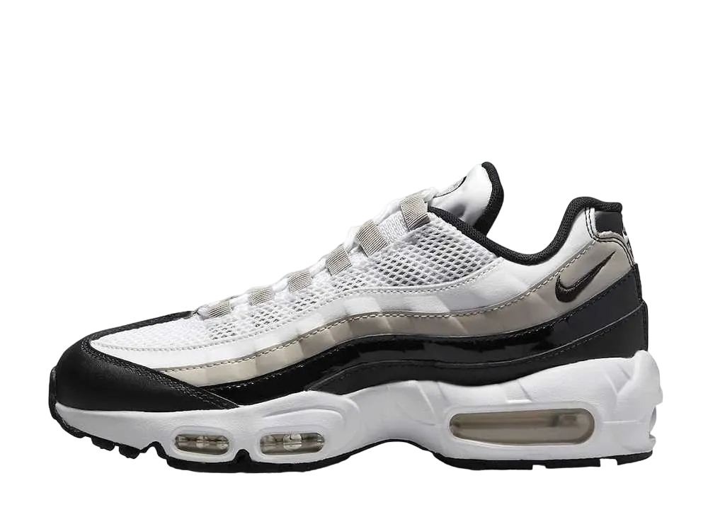 Nike Women's Air Max 95 "White/Bone and Black Patent Leather"