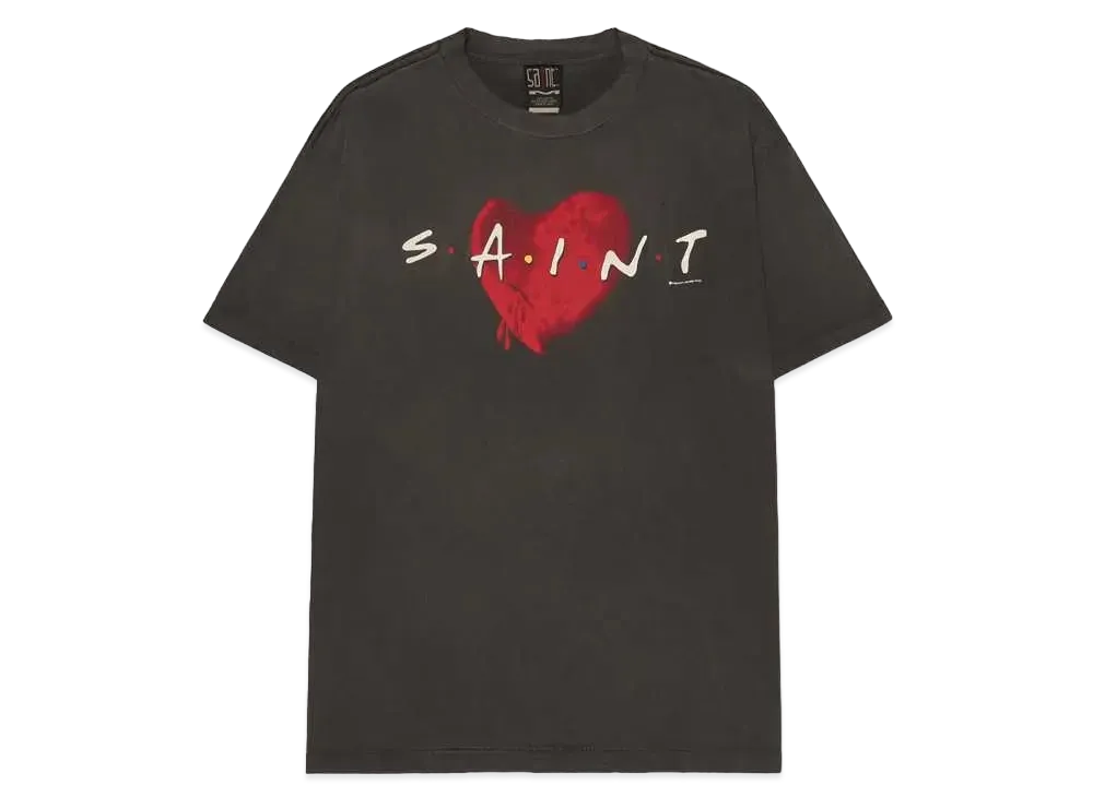 SAINT Mxxxxxx 22AW HEART SS TEE "Black" SM-A22-0000-004