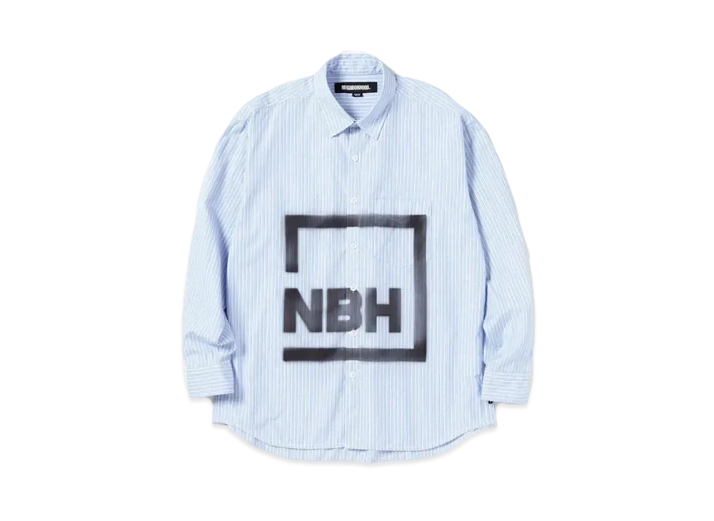 NEIGHBORHOOD Stencilprint SH LS . CO "Blue"