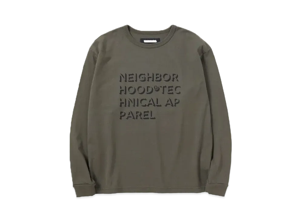NEIGHBORHOOD Classic Crewneck LS . CO "Olive Drab"