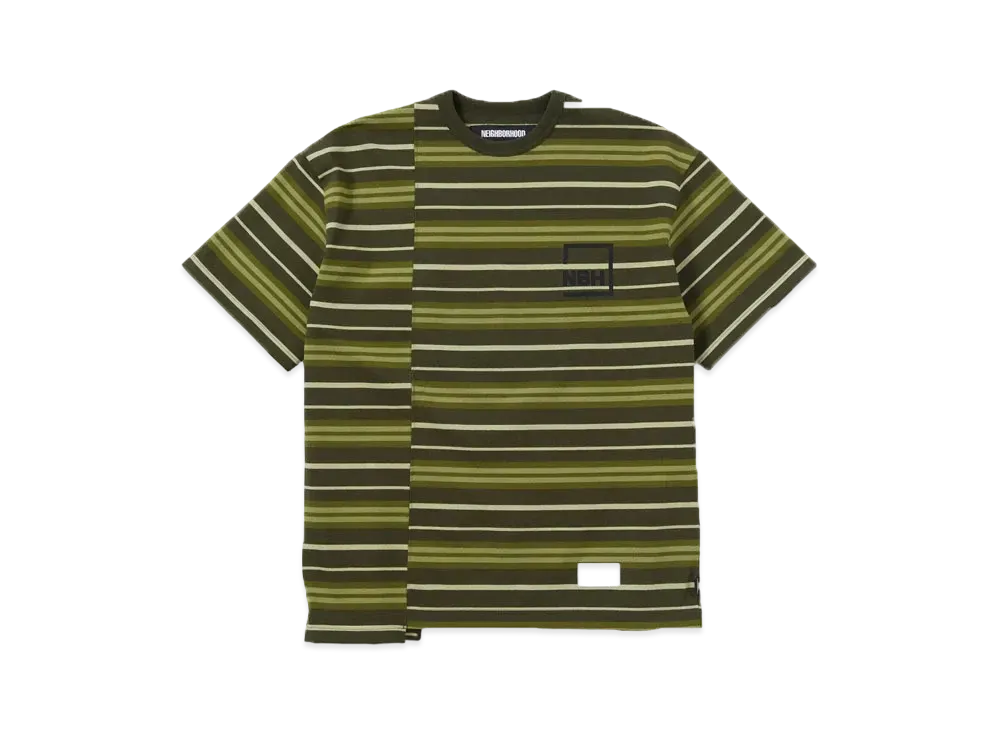 NEIGHBORHOOD Border Crewneck SS . CO "Olive Drab"