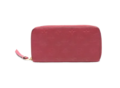 Louis Vuitton Monogram Empreinte Zippy Wallet "Raisin"