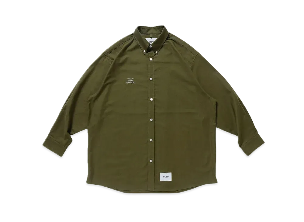 Wtaps BD 01 / LS / Cotton. Oxford. Wut "Olive Drab"
